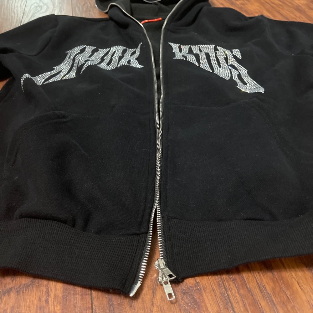 Amokkidz Full Zip Rhinestone Hoodie